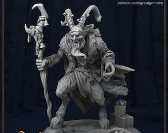 Krampus Miniature | Tabletop RPG Miniature | Great Grimoire | Roleplaying 3D Printed Fantasy Mini