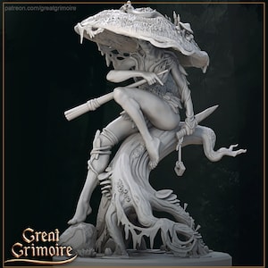 Miniature nymphe champignon | RPG de table miniature | grand grimoire | Mini fantasy imprimée en 3D