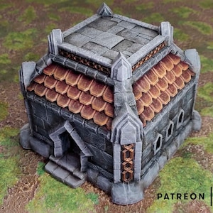 Dwarf House Terrain Scenery | Makers Anvil | Roleplaying 3D Printed Fantasy Scenery | Miniature Building Terrain TTRPG