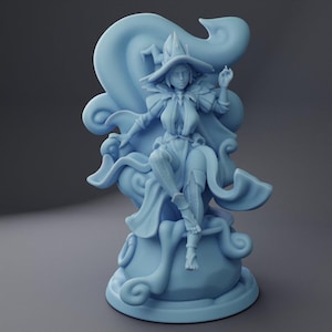 Witch Queen Miniature | Twin Goddess Miniatures | Tabletop RPG Miniature | Roleplaying 3D Printed Fantasy Mini
