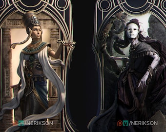 Tarot Arcana: Hierophant Diorama Miniature | Tabletop RPG Miniature | Nerikson | Roleplaying 3D Printed Fantasy Mini