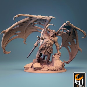 Orcus Prince of the Dead Miniature | Tabletop RPG Miniature | Rescale Miniature | Roleplaying 3D Printed Fantasy Mini
