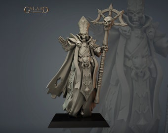 Lich Bishop Miniature | Tabletop RPG Miniature | Galaad Miniatures | Roleplaying 3D Printed Fantasy Mini