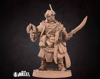 Human Cleric Miniature | Tabletop RPG Miniature | Bite the Bullet | Roleplaying 3D Printed Fantasy Mini