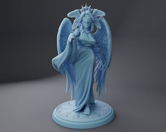 Goddess of Judgement Miniature, Ophelia | Twin Goddess Miniatures | Tabletop RPG Miniature | Roleplaying 3D Printed Fantasy Mini