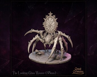 The Looking-Glass Weaver Miniature | Tabletop RPG Miniature | Great Grimoire | Roleplaying 3D Printed Fantasy Mini