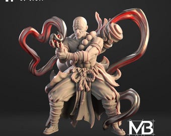 Monk Miniature, Shenzu | Tabletop RPG Miniature | Miniatures Blueprint | Roleplaying 3D Printed Fantasy Mini