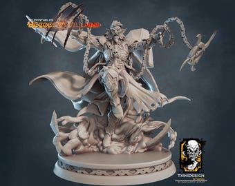 Vampire Lord Miniature | Tabletop RPG Miniature | Javier Txiki Tejedor | Roleplaying 3D Printed Fantasy Mini
