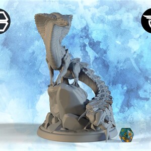 Sand Snake Miniature | Twin Goddess Miniatures | Tabletop RPG Miniature | Roleplaying 3D Printed Fantasy Mini