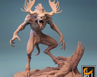 Wendigo Miniature | Tabletop RPG Miniature | Lord of the Print | Roleplaying 3D Printed Fantasy Mini