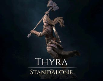 Thyra The Conqueror Miniature | Tabletop RPG Miniature | Nerikson | Roleplaying 3D Printed Fantasy Mini