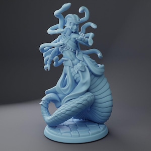 Medusa Miniature | Twin Goddess Miniatures | Tabletop RPG Miniature | Roleplaying 3D Printed Fantasy Mini
