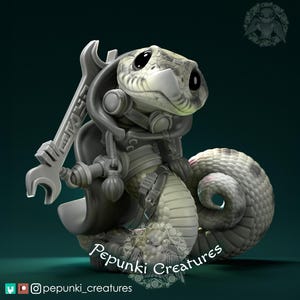 Hognose Snake Miniature | Tabletop RPG Miniature | Pepunki Creatures | Roleplaying 3D Printed Fantasy Mini