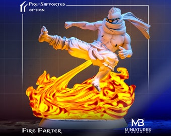 Fire Farter Miniature | Tabletop RPG Miniature | Miniatures Blueprint | Roleplaying 3D Printed Fantasy Mini