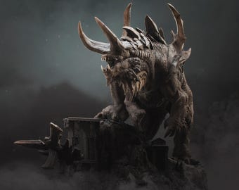 Tarrasque Miniature | Tabletop RPG Miniature | Rescale Miniature | Roleplaying 3D Printed Fantasy Mini