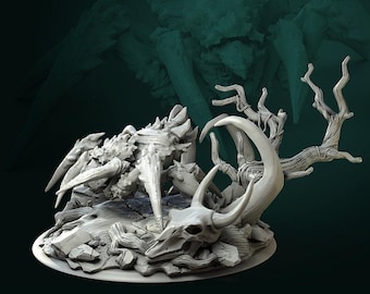 Giant Spider Miniature, Sharak'h | Tabletop RPG Miniature | White Werewolf Tavern | Roleplaying 3D Printed Fantasy Mini