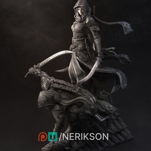Assassin Duo Miniature, Artemisia and Nasir | Tabletop RPG Miniature | Nerikson | Roleplaying 3D Printed Fantasy Mini