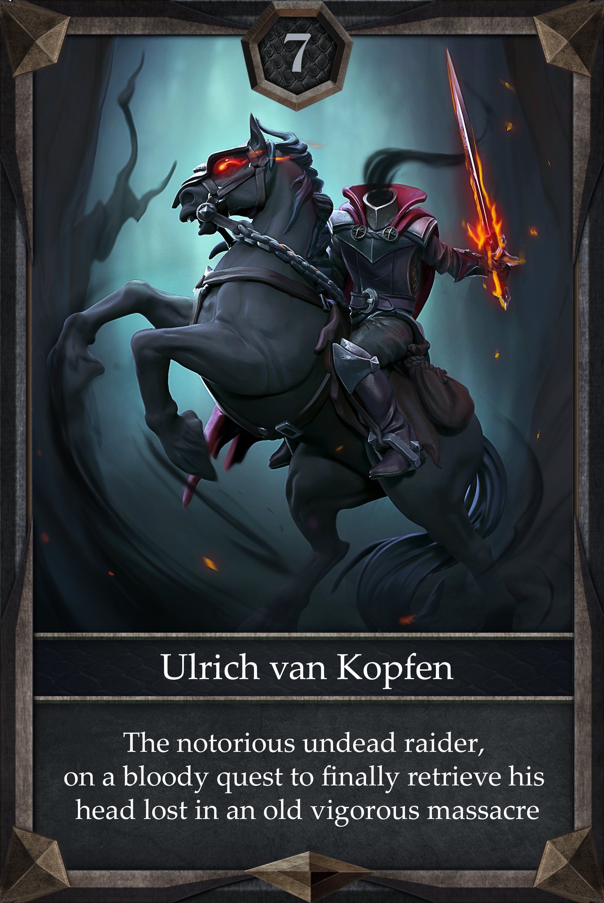 Headless Horseman Miniature, Ulrich Van Kopfen | Tabletop RPG