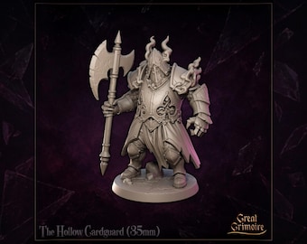 The Hollow Cardguard Miniature | Tabletop RPG Miniature | Great Grimoire | Roleplaying 3D Printed Fantasy Mini