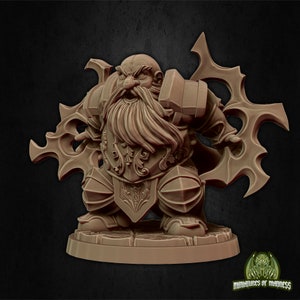 Dwarf Sorcerer Miniature, Rargtad the Electrocutioner | Tabletop RPG Miniature | Miniatures of Madness | Roleplaying 3D Printed Fantasy Mini