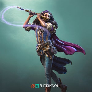 Female Bard Miniature, Inithia | Tabletop RPG Miniature | Nerikson | Roleplaying 3D Printed Fantasy Mini