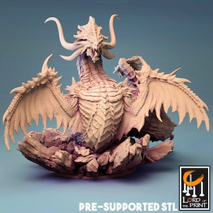 Leviathan Miniature | Tabletop RPG Miniature | Rescale Miniature | Roleplaying 3D Printed Fantasy Mini