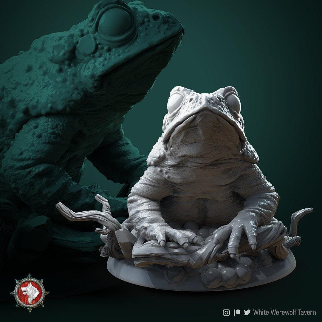 Frog Mother Miniature | Tabletop RPG Miniature | White Werewolf