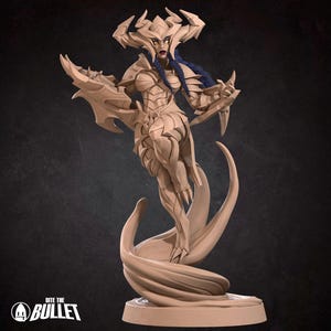 Demon Queen Miniature | Tabletop RPG Miniature | Bite the Bullet | Roleplaying 3D Printed Fantasy Mini