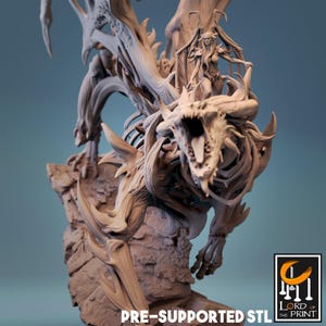 Undead Dragon Miniature | Tabletop RPG Miniature | Rescale Miniature | Roleplaying 3D Printed Fantasy Mini