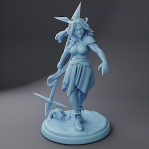 Female Goliath Warrior Miniature, Cynes | Twin Goddess Miniatures | Tabletop RPG Miniature | Roleplaying 3D Printed Fantasy Mini