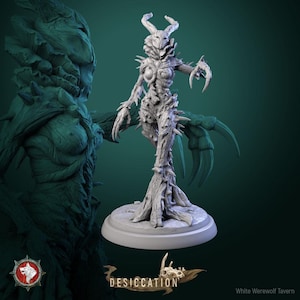 Infected Dryad Miniature | Tabletop RPG Miniature | White Werewolf Tavern | Roleplaying 3D Printed Fantasy Mini Infected Dryad 3