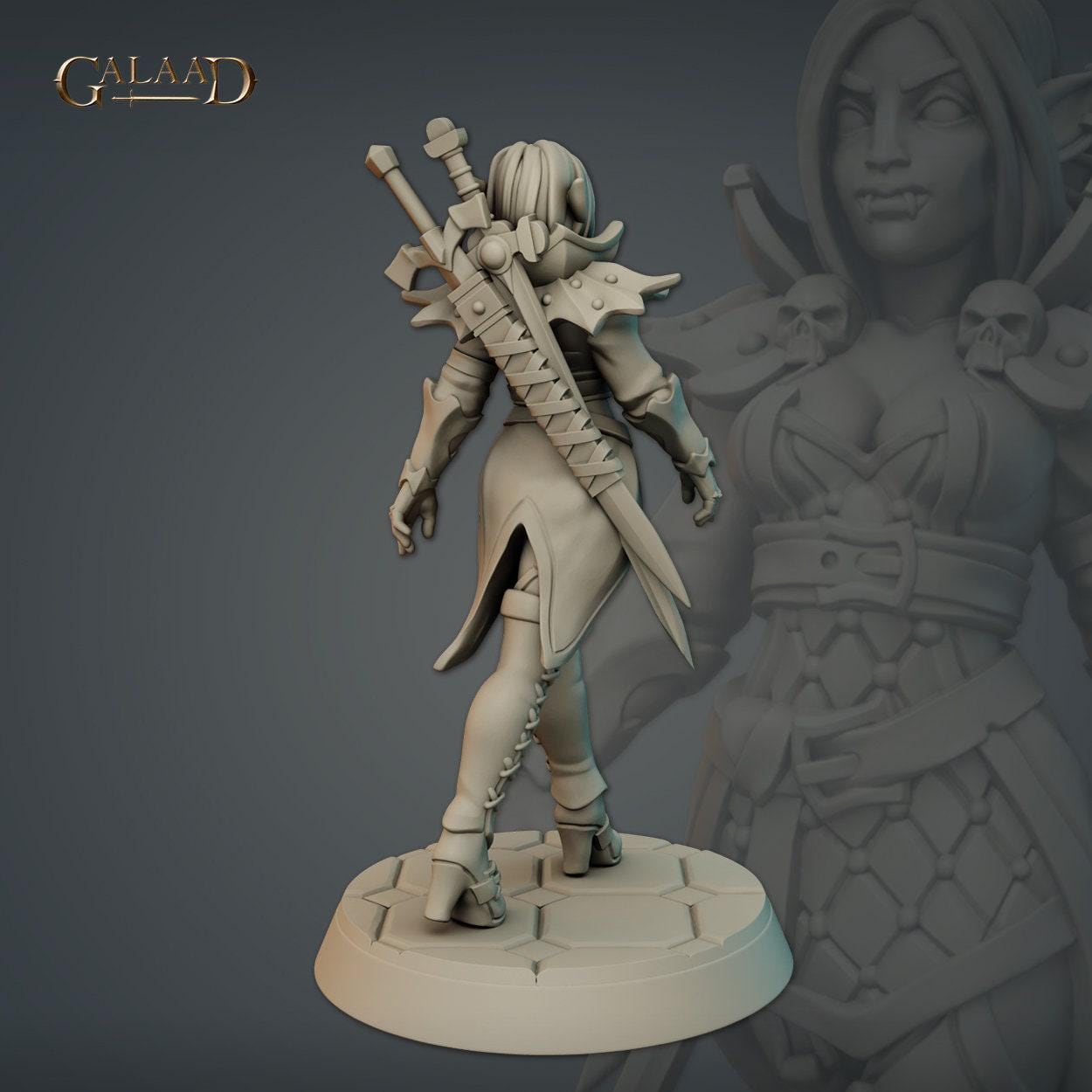 Mini Female Female Vampire Miniature | Tabletop RPG Miniature | Galaad Miniatures ...