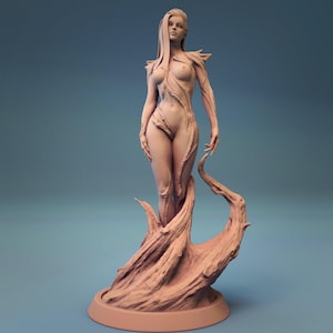Dryad Miniature | Tabletop RPG Miniature | Rescale Miniature | Roleplaying 3D Printed Fantasy Mini