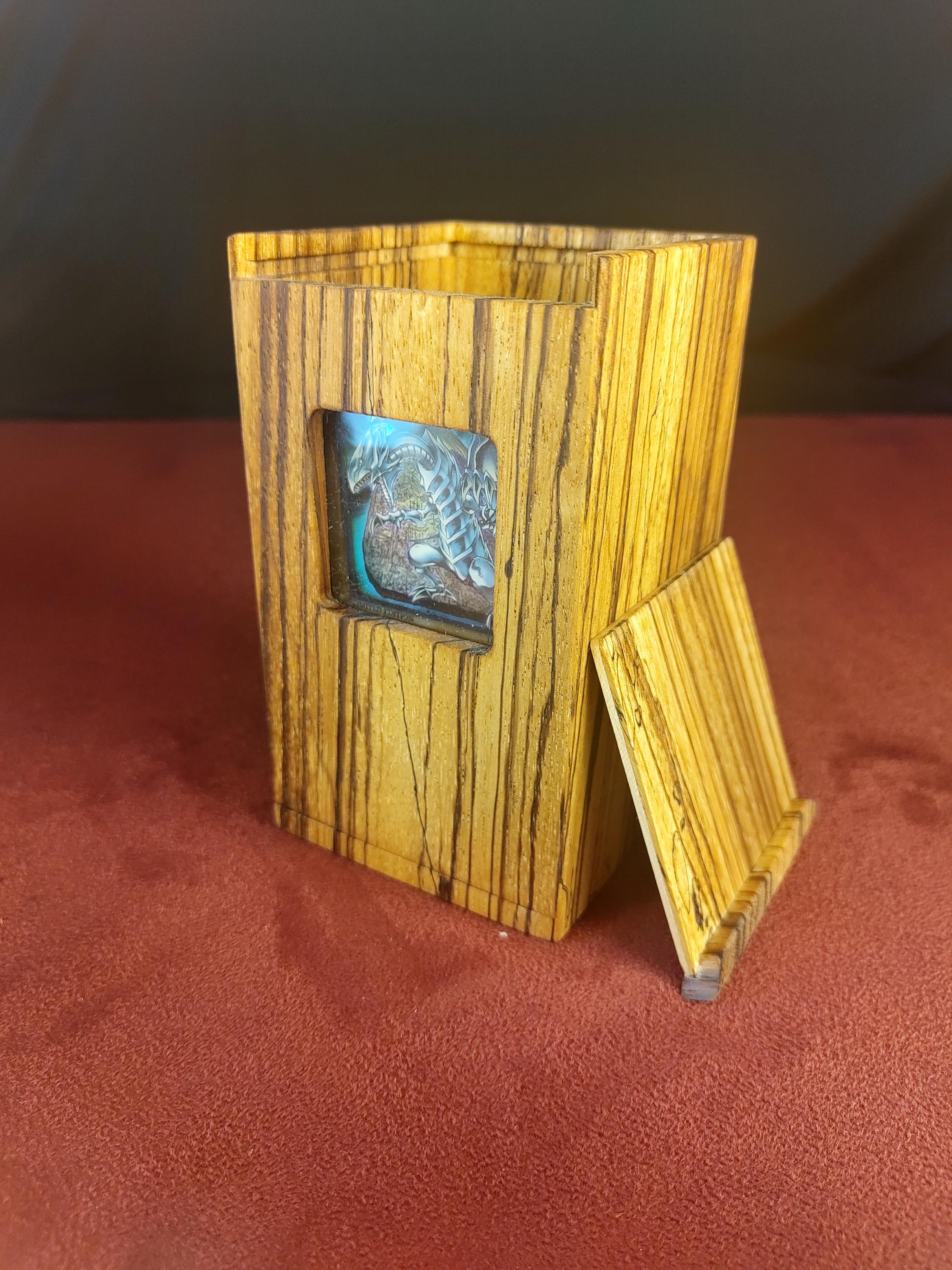 wooden deck box yugioh Amazon.com: Monster Wooden Deck Box w Strong Magnetic Lid & Security Band-  Premium Holds 150 Sleeved Cards- Compatible w Yugioh Commander Magic the  Gathering MTG Sports Card, All Trading Card TCG Games,