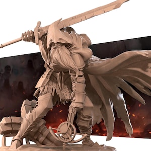 Slave Knight Miniature, Gabriel | Tabletop RPG Miniature | Bite the Bullet | Roleplaying 3D Printed Fantasy Mini