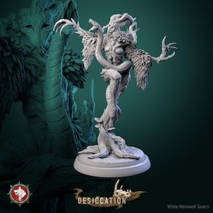 Infected Dryad Miniature | Tabletop RPG Miniature | White Werewolf Tavern | Roleplaying 3D Printed Fantasy Mini Infected Dryad 5