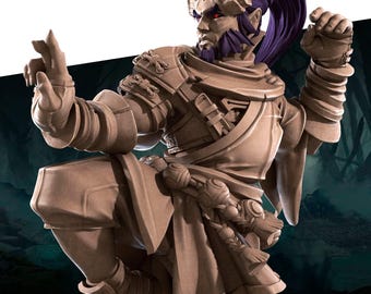 Tiefling Monk Miniature | Tabletop RPG Miniature | Bite the Bullet | Roleplaying 3D Printed Fantasy Mini