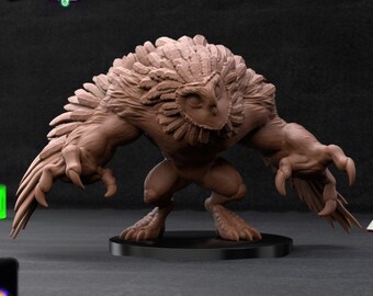 Owl Monster Miniature | Tabletop RPG Miniature | Epic 'N' Stuff | Roleplaying 3D Printed Fantasy Mini