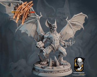 Vampire Demon Miniature | Tabletop RPG Miniature | Javier Txiki Tejedor | Roleplaying 3D Printed Fantasy Mini