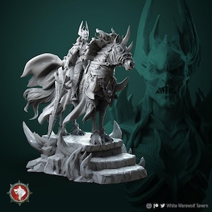 Devil Rider Miniature, Azmogius | Tabletop RPG Miniature | White Werewolf Tavern | Roleplaying 3D Printed Fantasy Mini