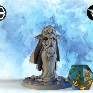 Female Garden Golem Maker Miniature, Constance | Twin Goddess Miniatures | Tabletop RPG Miniature | Roleplaying 3D Printed Fantasy Mini