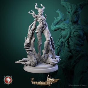 Infected Dryad Miniature | Tabletop RPG Miniature | White Werewolf Tavern | Roleplaying 3D Printed Fantasy Mini Infected Dryad 1