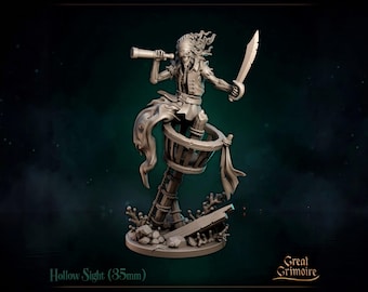 Skeleton Pirate Barrelman Miniature, Hollow Sight | Tabletop RPG Miniature | Great Grimoire | Roleplaying 3D Printed Fantasy Mini
