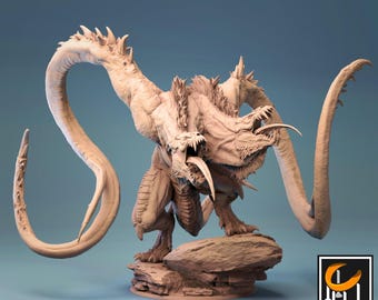 Demogorgon Miniature | Tabletop RPG Miniature | Rescale Miniature | Roleplaying 3D Printed Fantasy Mini