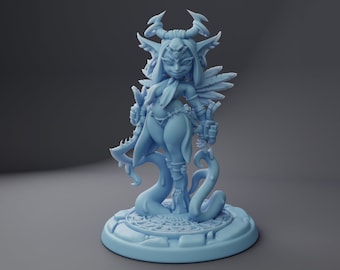Goblin Blood-Goddess Miniature, Magglubiyette | Twin Goddess Miniatures | Tabletop RPG Miniature | Roleplaying 3D Printed Fantasy Mini