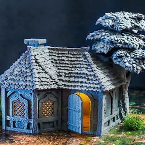 Alchemist House Medieval Cottage | Roleplaying 3D Printed Fantasy Scenery | Black Scrolls Games | Miniature Building Terrain TTRPG