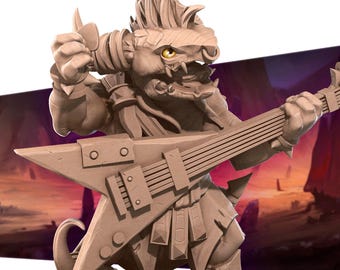 Kobold Bard Miniature | Tabletop RPG Miniature | Bite the Bullet | Roleplaying 3D Printed Fantasy Mini