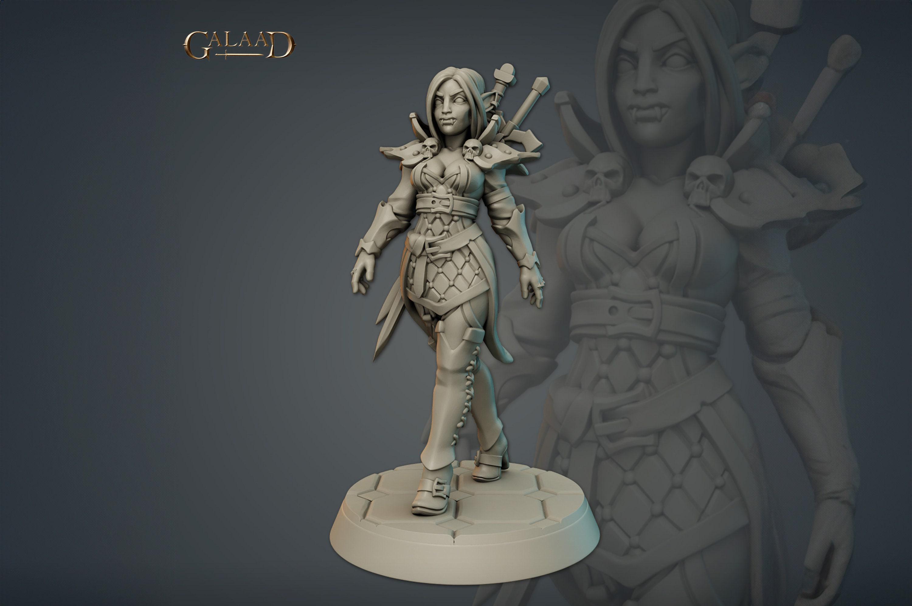 Mini Female Female Vampire Miniature | Tabletop RPG Miniature | Galaad Miniatures ...