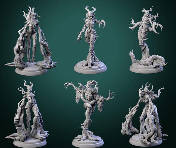 Infected Dryad Miniature | Tabletop RPG Miniature | White Werewolf Tavern | Roleplaying 3D Printed Fantasy Mini