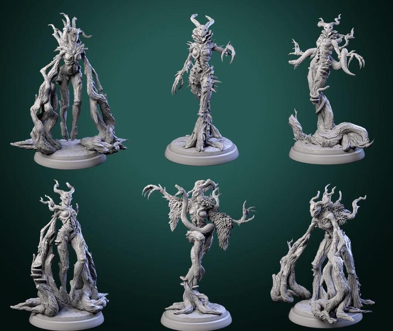 Infected Dryad Miniature | Tabletop RPG Miniature | White Werewolf Tavern | Roleplaying 3D Printed Fantasy Mini image 1